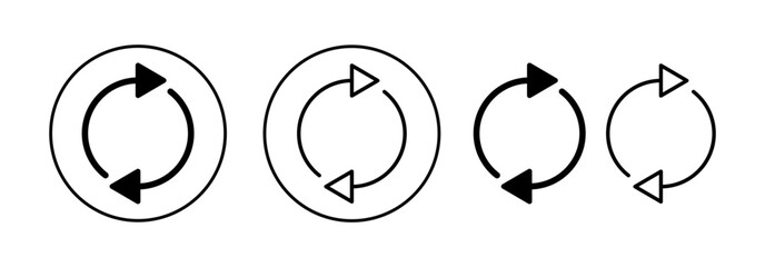 Refresh icon vector for web and mobile app. Reload sign and symbol. Update icon.