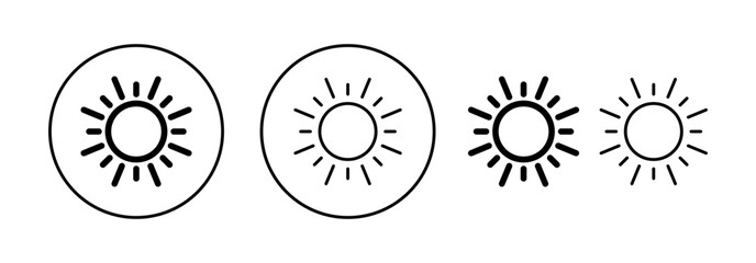 Sun icon vector for web and mobile app. Brightness sign and symbol.