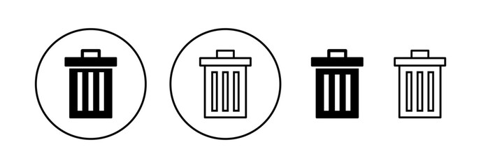 Trash icon vector for web and mobile app. trash can icon. delete sign and symbol.