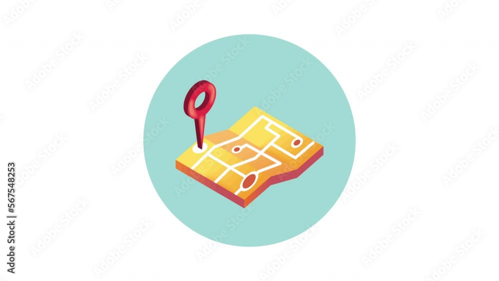 Poster pin pointer location in map
