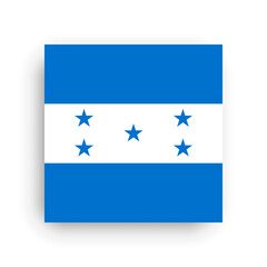 Square vector flag of Honduras