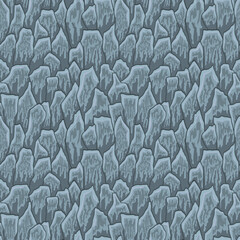 Obraz premium Cartoon game texture, rocks, dirt and ground surface seamless pattern. Game asset wall and environment background