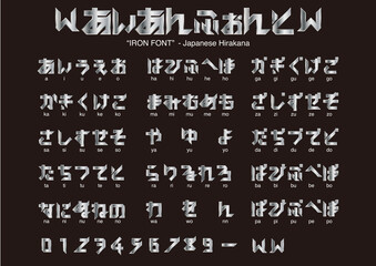 IRON FONT - Japanese alphabet hirakana