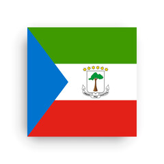 Square vector flag of Equatorial Guinea