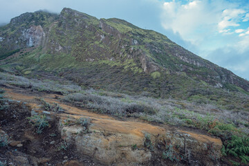 Scenery from Kawah Ijen mountain sulphur crater in Banyuwangi, Indonesia.