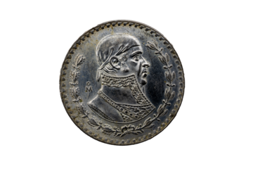 Reverso de la Moneda de un peso de 1957, con la imagen de Morelos , Estados Unidos Mexicanos