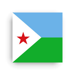 Square vector flag of Djibouti