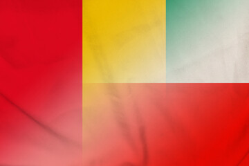 Guinea and Poland state flag transborder contract POL GIN