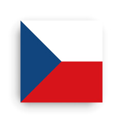 Square vector flag of Czech Republic