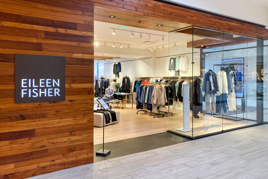 Eileen Fisher Retail Store Exterior And Trademark Logo