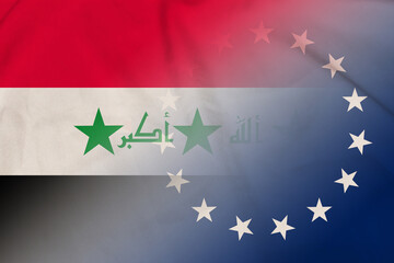 Iraq and Cook islands national flag transborder contract COK IRQ