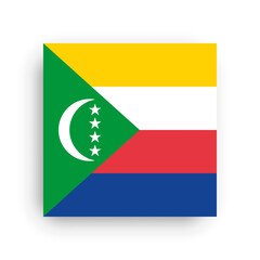 Square vector flag of Comoros