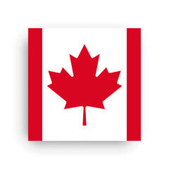 Square vector flag of Canada