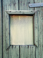 Old wooden door with frame background.