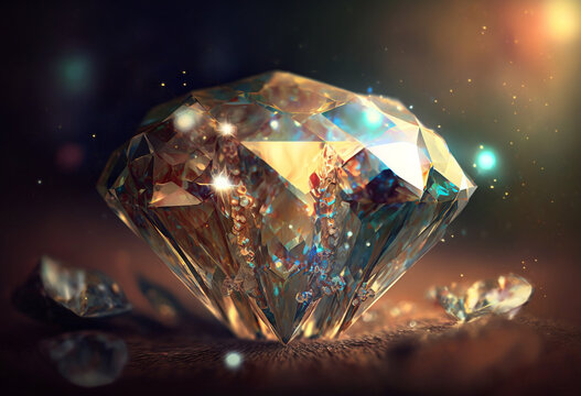 Ai-Generated Render of a Lavish, Radiant Diamond: A Glimpse of Artificial Grandeur