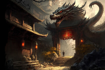 Digital art is a wonderful representation of old Chinese themes. Generative AI