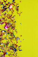 colorful carnival ornaments on the green background