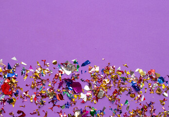 colorful carnival ornaments on the pink background