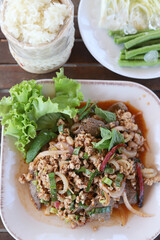 Spicy Minced Pork Salad (Larb Moo)