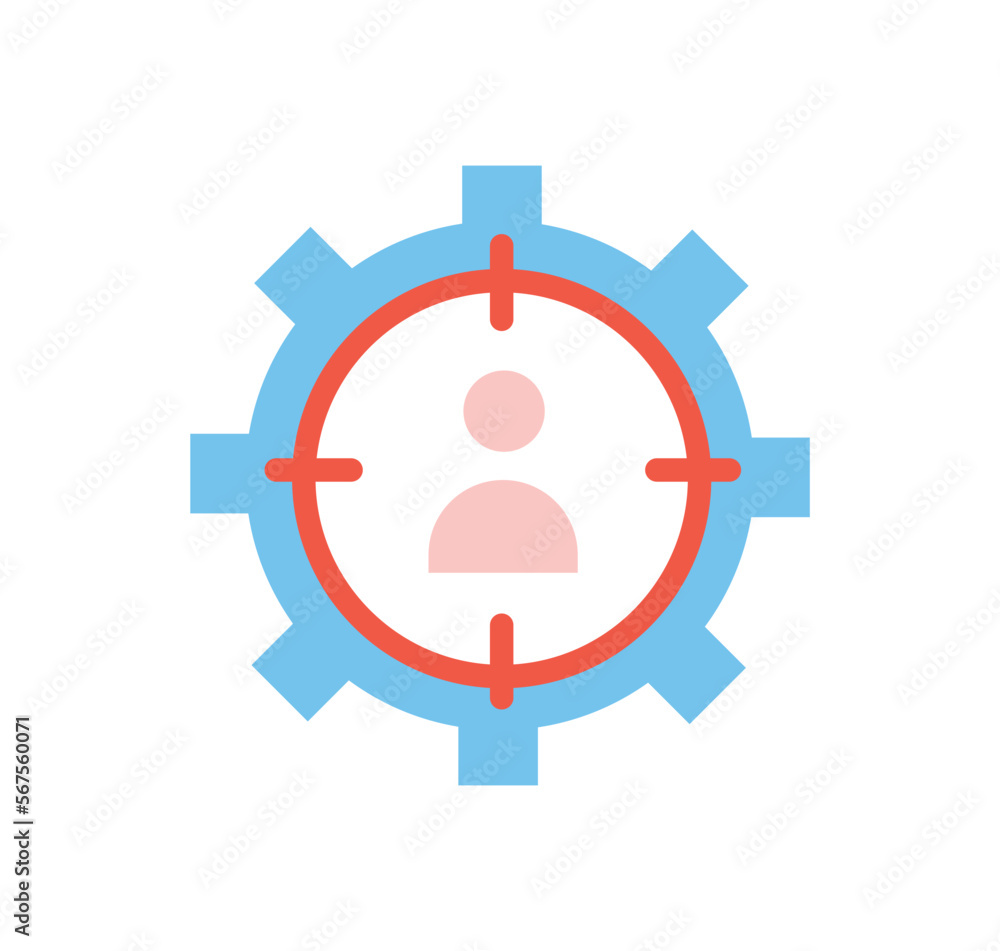 Poster candidate target icon. interface for programs and applications, efficient workflow. selection of tea