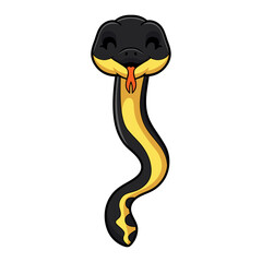 Fototapeta premium Cute yellow bellied sea snake cartoon