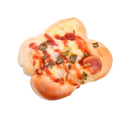 Homemade mushroom and pork pizza toast transparent png