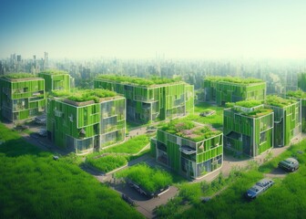Fototapeta na wymiar Green Housing Concept