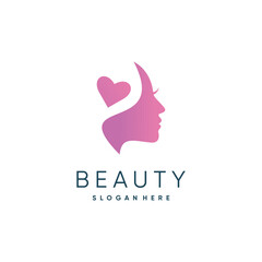 Beauty logo design with fresh and creative abstract idea