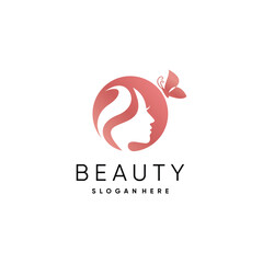 Beauty logo design with fresh and creative abstract idea