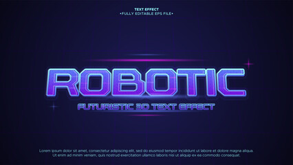 Robotic and Futuristic 3D Text Effect