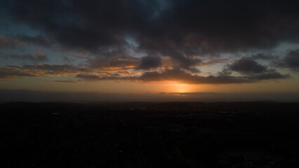 sunset in the sky