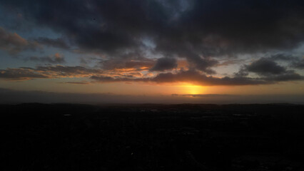 sunset in the mountains