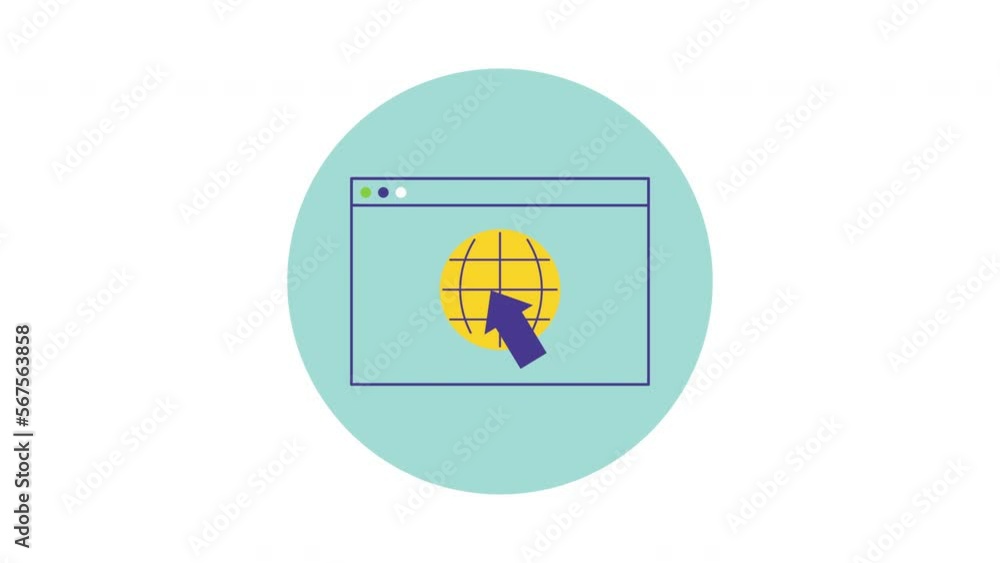 Poster webpage template with mouse arrow