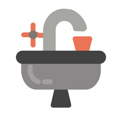 Obraz premium Washbowl Flat Icon