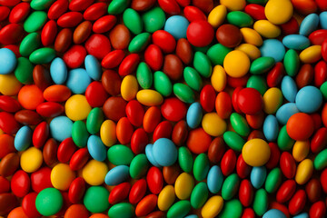 Tasty colorful candies as background, closeup view