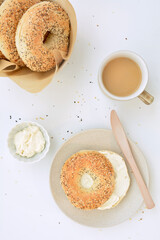 Bagels and coffee