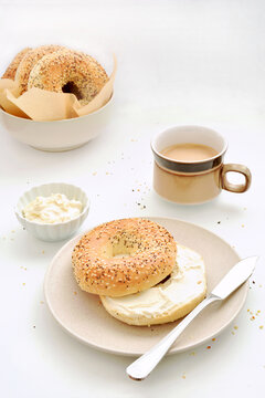 Bagels and coffee