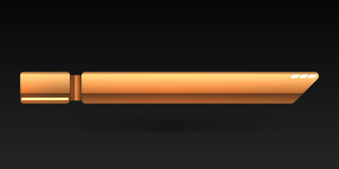 Golden lower third gui banner for live video streaming and screen broadcast title