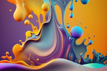 Colourful abstract wallpaper of paint splash