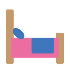Single Bed Flat Icon