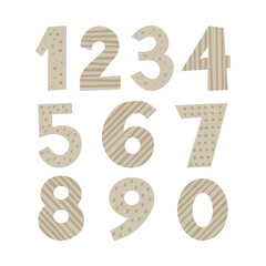 Cute funny numbers vector illustration set