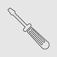 Screwdriver flat vector icon. trendy style illustration on white background 