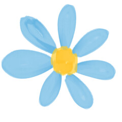 flower on blue background