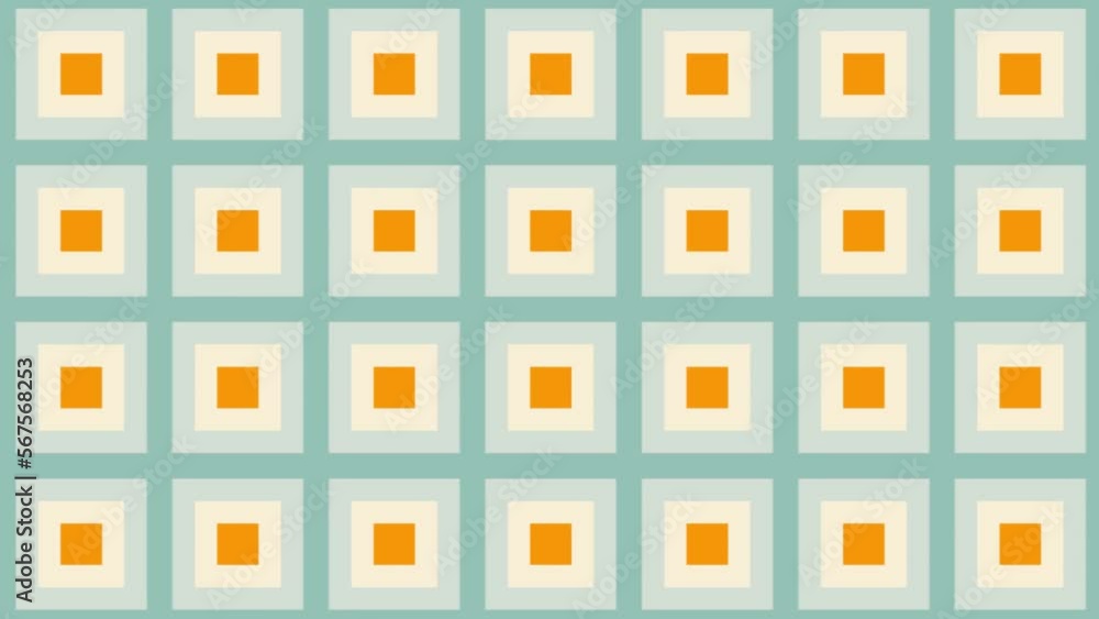 Poster loop video of seamless pattern with grey and white colored patchwork tiles.