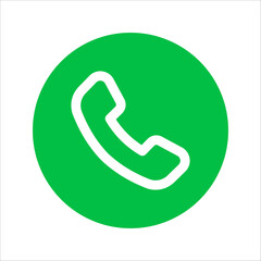 Green Circle Glyph Contact Icon