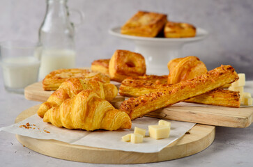 various kinds of pastries served for family events
