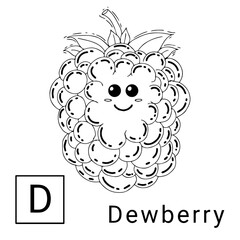 design illustration fruit character coloring page