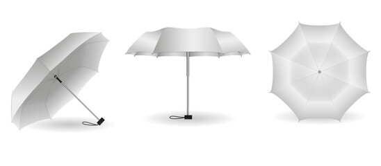 set of realistic mini umbrella in various type. © coolvectormaker