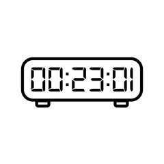 Digital clock icon vector design illustration.