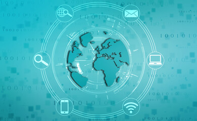 Internet binary data code computing or transmission process,Internet data transmission, Binary Code Background, Digital Abstract technology background